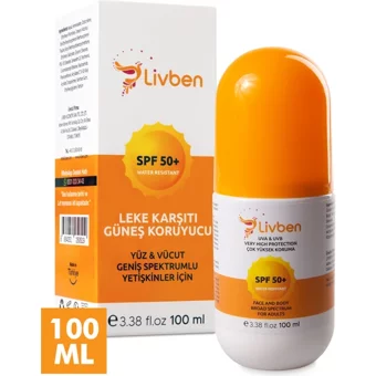 Livben Face And Body 50+ Faktör Leke Karşıtı Güneş Kremi 100 ml