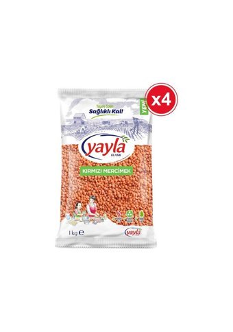 Yayla Kırmızı Mercimek 4x1 kg