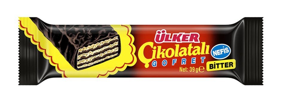 Ülker Bitter Çikolatalı Gofret 12x39 gr