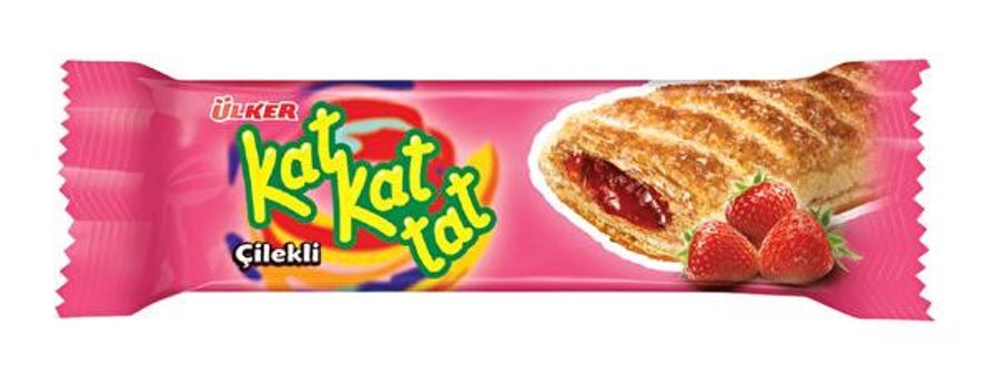 Ülker Kat Kat Tat Çilek Kremalı Gofret 12x28 gr