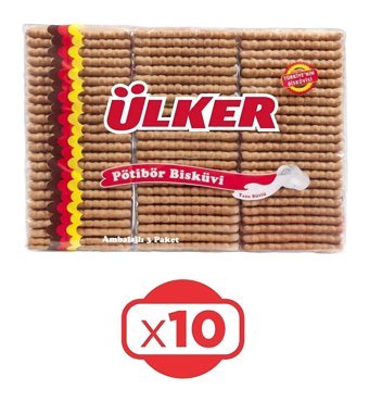 Ülker Pötibör Sade Bisküvi 10x450 gr