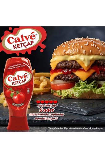 Calve Acısız Ketçap 3x400 gr