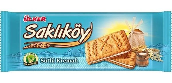 Ülker Saklıköy Sütlü Kremalı Bisküvi 24x100 gr