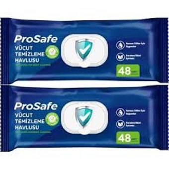 Prosafe Yetişkin Hasta 96 Yaprak 2'li Paket Vücut Temizleme Mendili