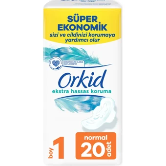 Orkid Extra Hassas Koruma İnce 20'li Hijyenik Ped 2 Adet