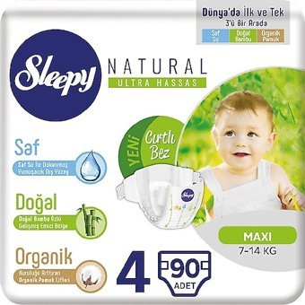 Sleepy Maxi 4 Numara Cırtlı Bebek Bezi 2x90 Adet