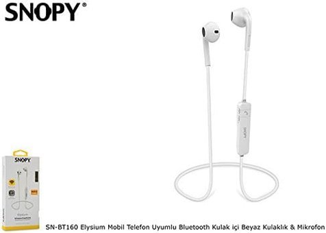 Snopy Sn-Bt160 Boyun Askılı Kablosuz Bluetooth Kulaklık Beyaz