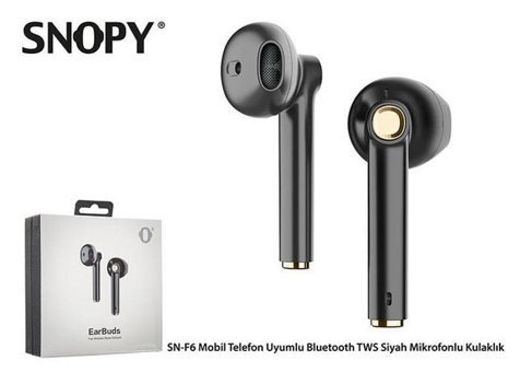 Snopy Sn-F6 Kulak İçi Kablosuz Bluetooth Kulaklık Siyah