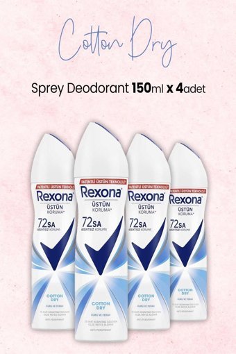 Rexona Cotton Dry Sprey Kadın Deodorant 4×150 ml