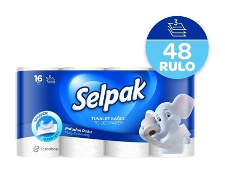 Selpak 3 Katlı 48'li Rulo Tuvalet Kağıdı