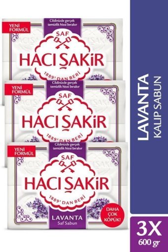 Hacı Şakir Geleneksel Lavanta Katı Sabun 3x150 gr