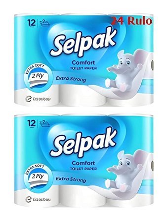 Selpak Comfort 2 Katlı 2x12'li Rulo Tuvalet Kağıdı