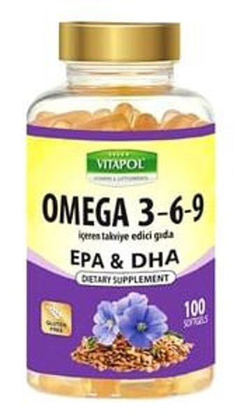 Vitapol Omega 3-6-9 Balık Yağı Yetişkin Vitamin 100 Adet Tablet