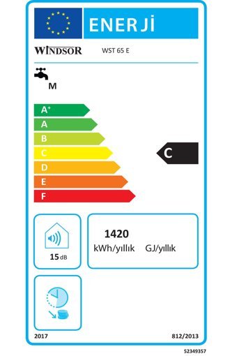 Windsor WST 65 E 2000 W C Enerji Sınıfı 65 lt Dijital Dikey Tezgah Üstü Elektrikli Termosifon