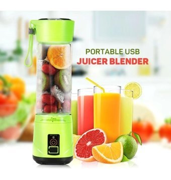 Go İthalat 500 ml Plastik Kişisel Buz Kırıcı Turbo Fonksiyonu 500 W Çift Bıçaklı Smoothie Blender Yeşil