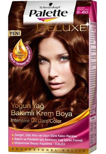 Palette Deluxe 5.60 Sıcak Çikolata Amonyaksız Krem Saç Boyası 4x60 ml