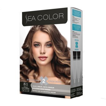 Sea Color 8.1 Açık Kumral Amonyaksız Vegan Krem Saç Boyası 4x60 ml