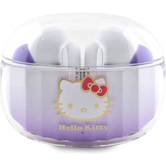 Hello Kitty TWS Tek Mikrofonlu 5.3 Silikonsuz Kablosuz Kulak İçi Bluetooth Kulaklık Mor