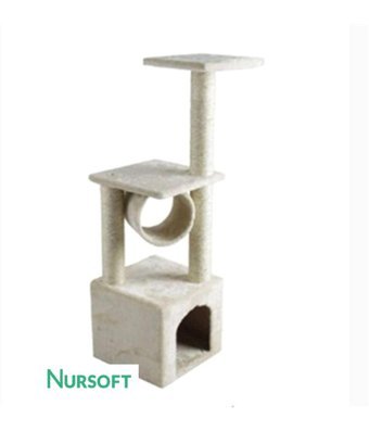 Nursoft NR-0087 35 cm Oturaklı Katlı Kedi Tırmalama Evi