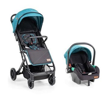 Baby2Go Luna Çift Yönlü Katlanır Tam Yatar Kabin Tipi Travel Sistem Bebek Arabası Yeşil