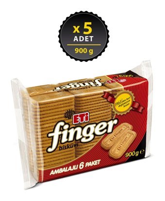 Eti Finger Sade Bisküvi 5x900 gr