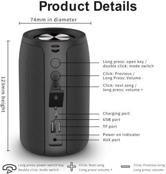 Zealot S32 Bluetooth Hoparlör Koyu Yeşil