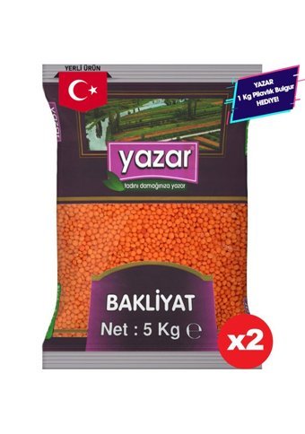 Yazar Kırmızı Mercimek 2x5 kg