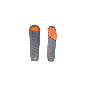 Bestway Pavillo Hiberhide -11 Derece Polyester 4 Mevsim Trekking Tek Kişilik Yetişkin Uyku Tulumu Gri-Turuncu