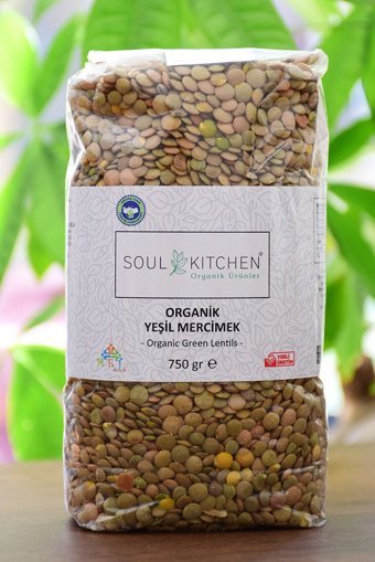 Soul Kitchen Organik Ürünler Yeşil Mercimek 750 gr