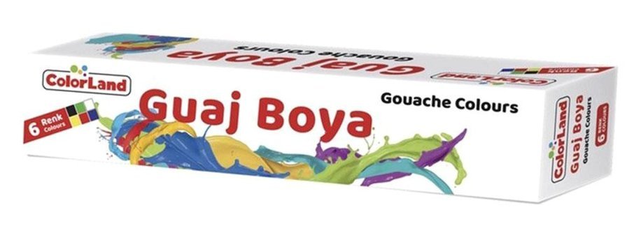 Colorland GUA02 Çok Renkli 6x15 ml Guaj Boya Set