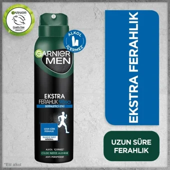 Garnier Ekstra Ferahlık Pudrasız Ter Önleyici Antiperspirant Sprey Erkek Deodorant 150 ml