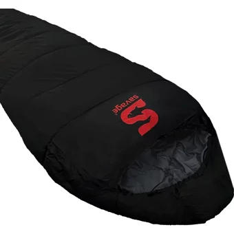 Savage Ys-530 -30 Derece Polyester 4 Mevsim Kamp Tek Kişilik Yetişkin Uyku Tulumu Siyah