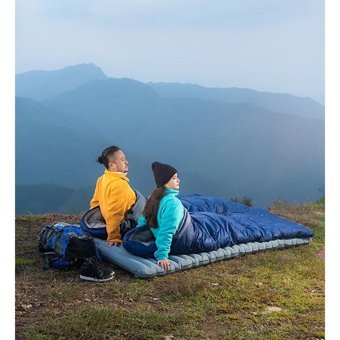 Evolite Camper Pro Sq 0 Derece Polyester 3 Mevsim Trekking Çift Kişilik Yetişkin Uyku Tulumu Haki