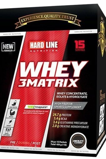 Hardline Nutrition 3 Matrix Çikolatalı Whey Protein Tozu 450 gr