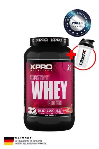 Xpro Nutrition Concentrate Çilekli Whey Protein Tozu 1.02 kg