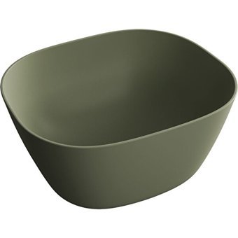 Vitra Plural 7811B475-0016 Tekli 45 cm Seramik Tezgah Üstü Çanak Lavabo Mat Yosun Yeşili