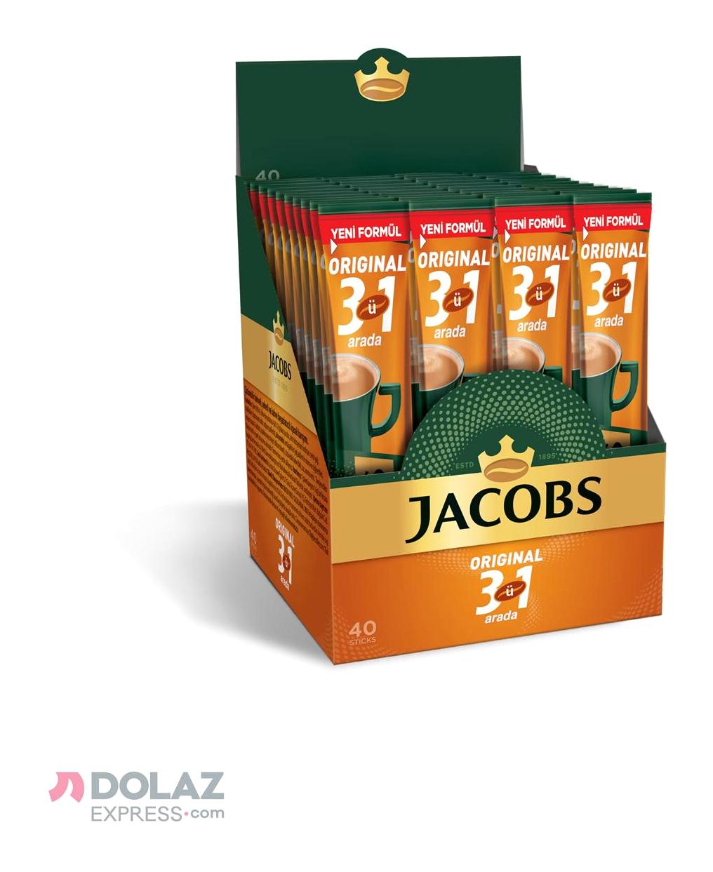 Jacobs 3'ü 1 Arada Paket Granül Kahve 40x16 gr