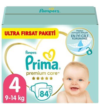 Prima Premium Care 4 Numara Bantlı Bebek Bezi 84 Adet