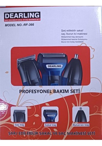 Dearling RF-366 Saç Sakal 5 Başlıklı Çok Amaçlı Sinekkaydı Kuru Tıraş Makinesi