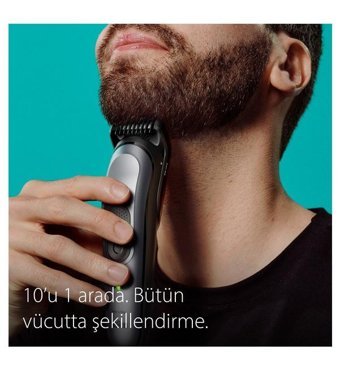 Braun MGK 7420 Sakal 5 Başlıklı Çok Amaçlı Sinekkaydı Kuru Tıraş Makinesi