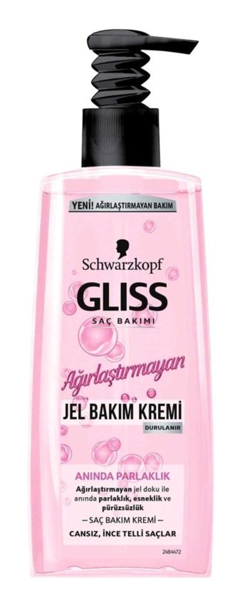 Gliss Ağırlaştırmayan Jel Etki Tüm Saçlar İçin Unisex Saç Kremi 200 ml