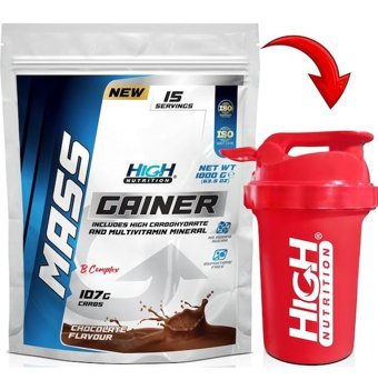 High Nutrition Çikolata Aromalı 15 Servis Kilo Aldırıcı Gainer 1800 gr Toz + Shaker Hediye