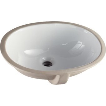 Turkuaz Seramik Hilton Retro Tekli 48 cm Seramik Tezgah Altı Oval Lavabo Krem