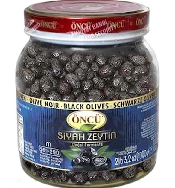 Öncü 261-320 Kalibre Tuzlu Salamura Siyah Zeytin Pet Kavanoz 4x1 kg