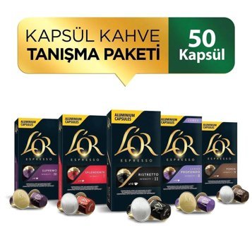 Lor Tanışma Paketi Espresso 5x10'lu Kapsül Kahve