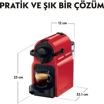 Nespresso C40 Red İnissia 1260 W 0.9 lt Kapasiteli Espresso Kapsül Kahve Makinesi