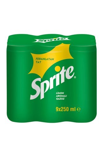 Sprite Limonlu Kutu Gazoz 9 Adet 250 ml