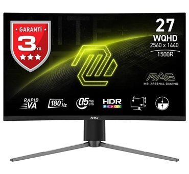 Msi Mag 27CQ6PF 180 Hz 27 inç QHD VA HDMI Freesync 2560 x 1440 px LED Oyuncu Monitör