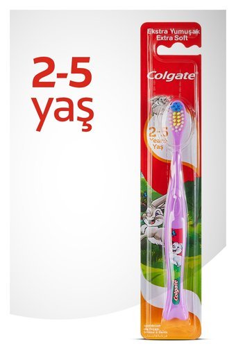 Colgate Kids 2 + Ekstra Yumuşak Manuel Çocuk Diş Fırçası Pembe