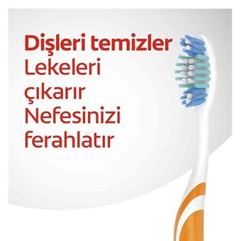 Colgate Üçlü Etki Orta Manuel Diş Fırçası Beyaz Mavi